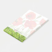 Horizontale grens met rode papaver post-it® notes (Schuin)