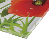Horizontale grens met rode papaver snijplank (Hoek)