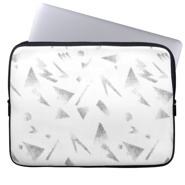 Horizontale, grijze Cloud Electronics Bag Laptop Sleeve (Voorkant)