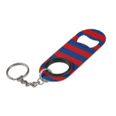 Horizontale horizontale strepen met groot neusthem mini flessenopener (Voorkant Gekanteld)