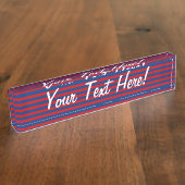 Horizontale horizontale strepen met groot neusthem naambordje (Zijkant)