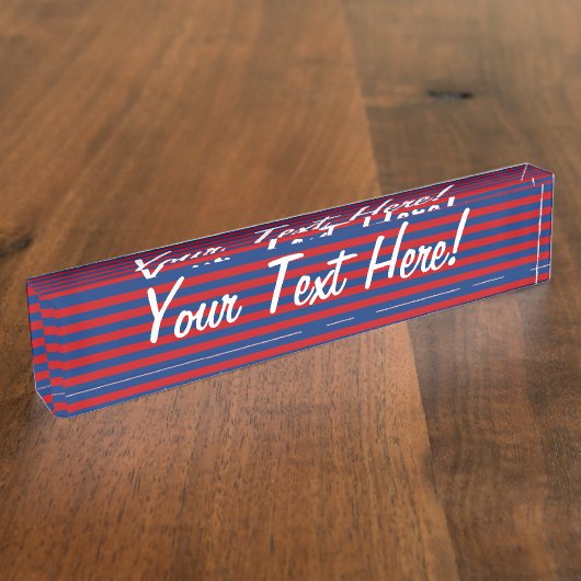 Horizontale horizontale strepen met groot neusthem naambordje (Zijkant)