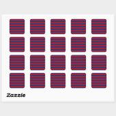 Horizontale horizontale strepen met groot neusthem vierkante sticker (Vel)