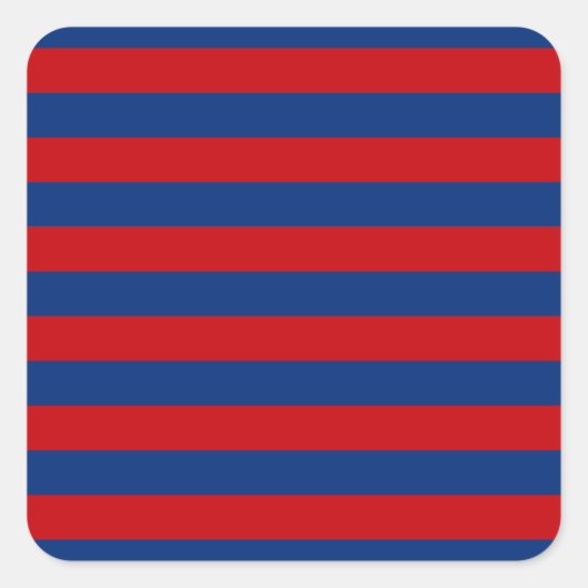 Horizontale horizontale strepen met groot neusthem vierkante sticker (Voorkant)