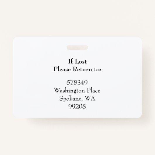 Horizontale ID Foto en QR code Badge Sinaasappel (Achterkant)