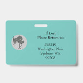 Horizontale ID Foto Lanyard Badge Generiek Blauwgr (Achterkant)