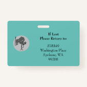 Horizontale ID Foto Lanyard Badge Generiek Blauwgr (Achterkant)