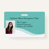 Horizontale ID Foto Lanyard Badge Generiek Blauwgr (Voorkant)