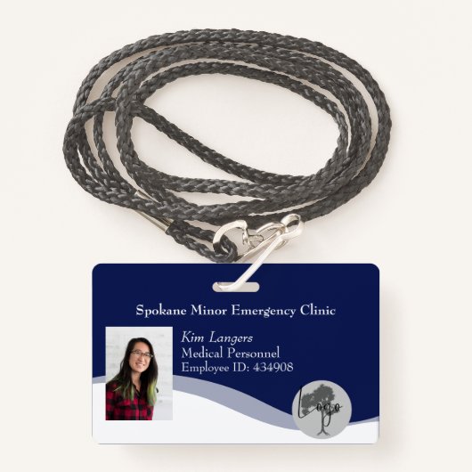 Horizontale id Lanyard Badge Business Medical (Voorkant met draagriem)