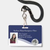 Horizontale ID-nekkoord Badge Zakelijk Medisch (Voorzijde met lanyard)