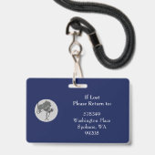 Horizontale ID-nekkoord Badge Zakelijk Medisch (Achterkant met lanyard)
