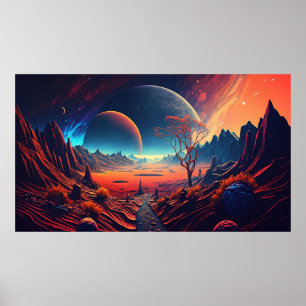 Horizontale illustratie van de toekomst poster