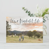 Horizontale It's a Wonderful Life-foto met randloo Feestdagenkaart (Staand voorkant)