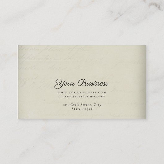 Horizontale juwelenvertoning met legante vlinder visitekaartje (Achterkant)