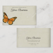 Horizontale juwelenvertoning met legante vlinder visitekaartje (Voorkant / Achterkant)