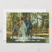 Horizontale kerstkaart voor huwelijken kaart (Voorkant)