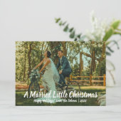 Horizontale kerstkaart voor huwelijken kaart (Staand voorkant)