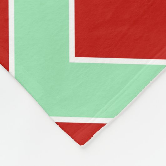 Horizontale Kerstmis Zigzag Fleece Deken (Hoek)