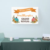 Horizontale Kleine Pompoen Geslacht Onthullen Welk Spandoek (Beurs)