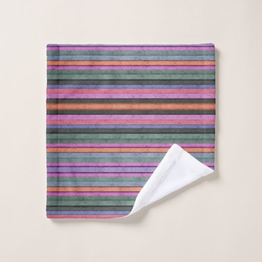 Horizontale kleurrijke strepen bad handdoek (Wasdoekje)