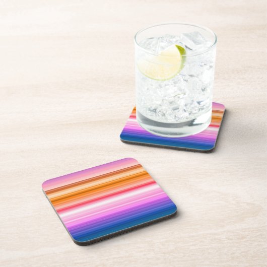 Horizontale kleurstrepen drankjes onderzetter (Rechterzijde)