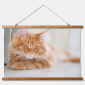 Horizontale Landschap Familie Kat Foto Aangepast Hangend Wandkleed (Voorkant)