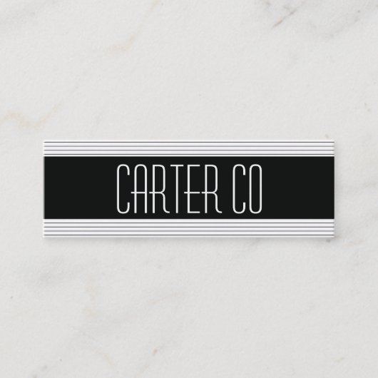 Horizontale lijnen mini visitekaartje (Voorkant)