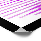 Horizontale lijnen van de Paarse tijger Poster (Hoek)