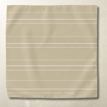 Horizontale lijnen, witte zakdoek op beige