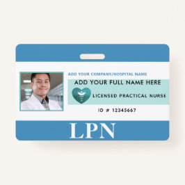 Horizontale lpn-licentie Praktische zuster, foto-i Badge