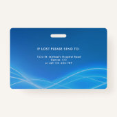 Horizontale lpn-licentie Praktische zuster, foto-i Badge (Achterkant)