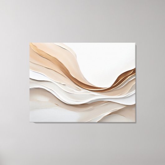 Horizontale minimalistische Abstracte vloeiende te Canvas Afdruk (Voorkant)