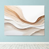 Horizontale minimalistische Abstracte vloeiende te Canvas Afdruk (Insitu (Houten vloer))
