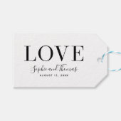 Horizontale Moderne Elegante Liefde Bruiloft Cadeaulabel (Voorkant (Horizontaal))