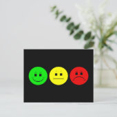 Horizontale Moody Stoplight Lefty Green Briefkaart (Staand voorkant)