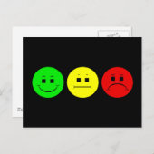 Horizontale Moody Stoplight Lefty Green Briefkaart (Voorkant / Achterkant)