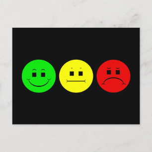 Horizontale Moody Stoplight Lefty Green Briefkaart