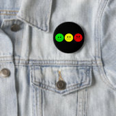 Horizontale Moody Stoplight Lefty Green Ronde Button 5,7 Cm (In situ)