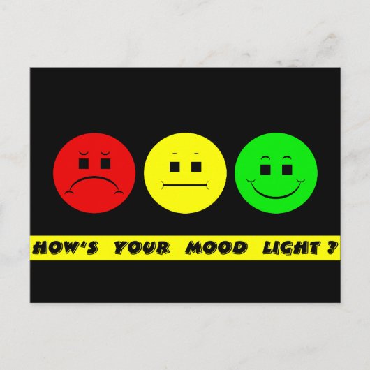 Horizontale Moody Stoplight Mood Light Briefkaart (Voorkant)