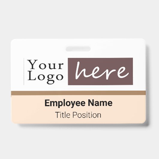 Horizontale naam Logo werknemer Badge (Voorzijde)