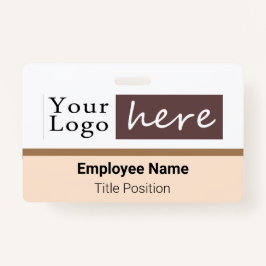 Horizontale naam Logo werknemer Badge