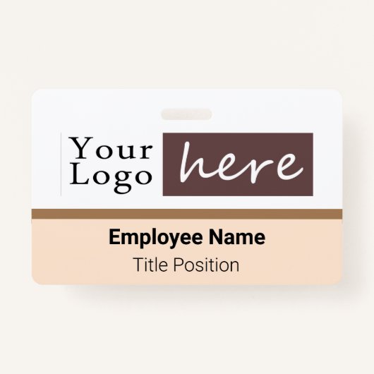 Horizontale naam Logo werknemer Badge (Voorkant)