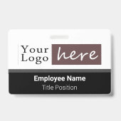 Horizontale naam Logo werknemer Badge (Voorzijde)