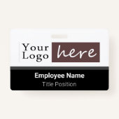 Horizontale naam Logo werknemer Badge (Voorkant)