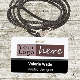 Horizontale naam Logo werknemer Badge