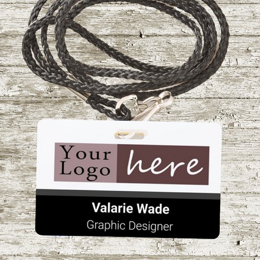 Horizontale naam Logo werknemer Badge