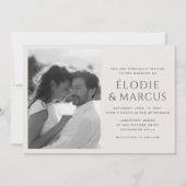 Horizontale One Photo Modern Bold Names Wedding In Kaart (Voorkant)