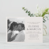 Horizontale One Photo Modern Bold Names Wedding In Kaart (Staand voorkant)