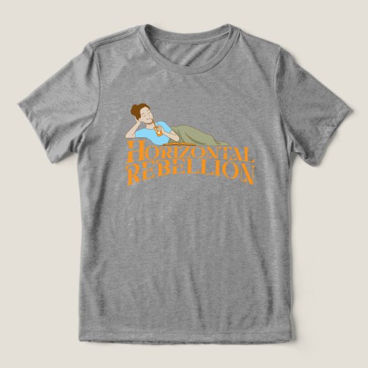 Horizontale Opstand Tri-Blend Shirt (Design voorkant)