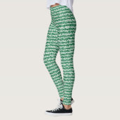 Horizontale organische strepen - groen voor bossen leggings (Links)